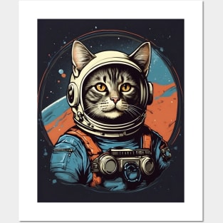 Funny Cat Astronaut Posters and Art